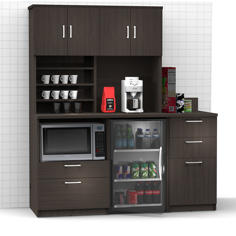 Breaktime Raised Panel 66'' W x 75'' H Espresso Medium Density